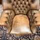 Classic English Chesterfield Director Chair Brown
