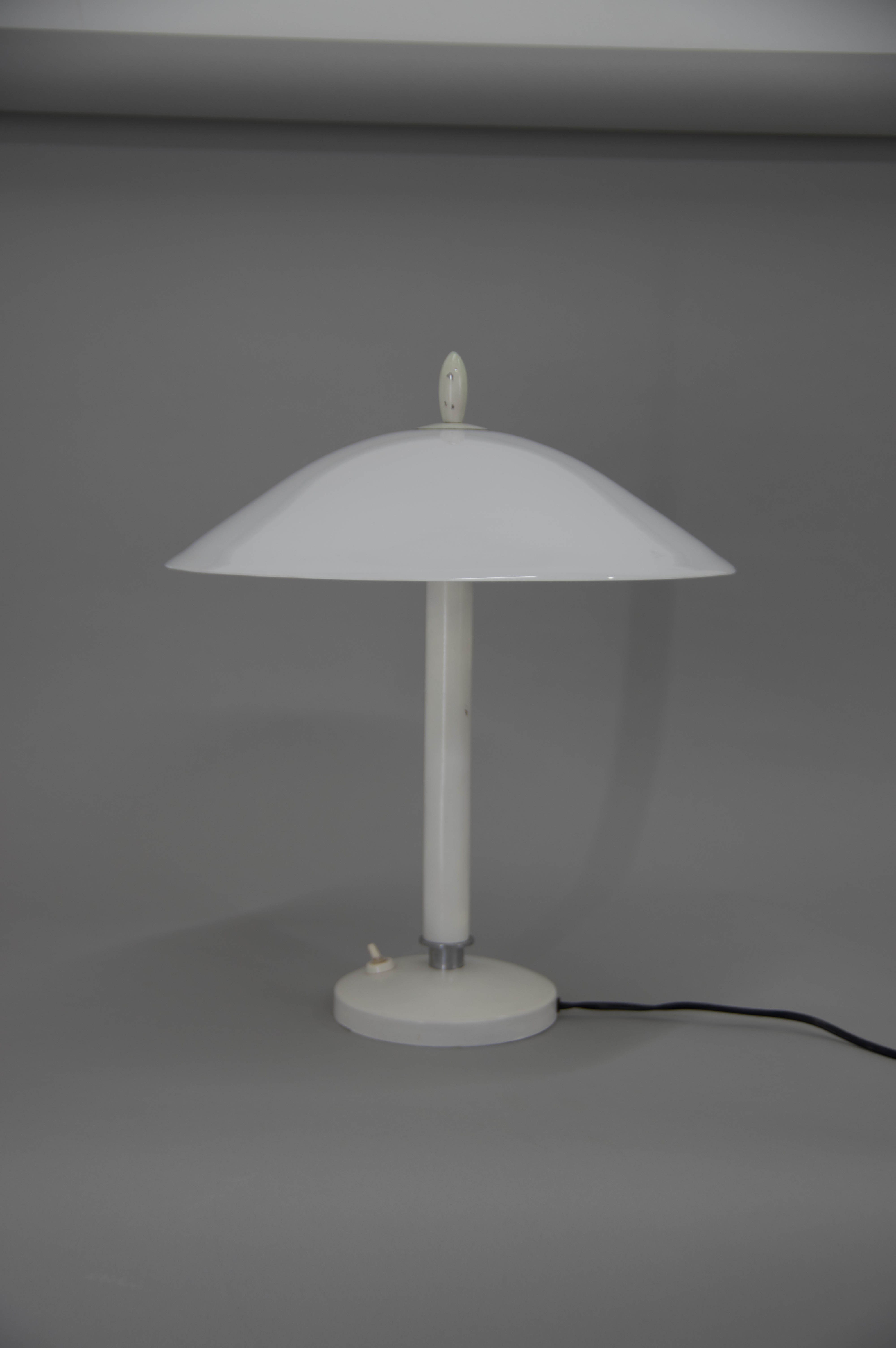 White mid-century table lamp, 1950s