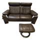 2-seater Stressless sofa with its footrest.