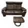 2-seater Stressless sofa with its footrest.