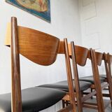 Set of 4 Italian chairs by Gianfranco Frattini.