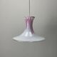White and pink suspension lamp by Michael Bang for Holmegaard 1980