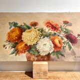 Tableau huile sur toile nature morte 100x50cm
