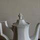 Neo-classical octagonal coffee pot Johnson Brothers pearls 1960