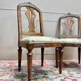 Pair of Louis XVI Period Walnut Chairs, 18th Century