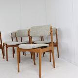 Set of 6 Erik Buch chairs for OD Møbler 'Bur'