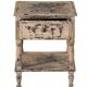 Bedside plant rest with shelf and drawer old teak original piece from India