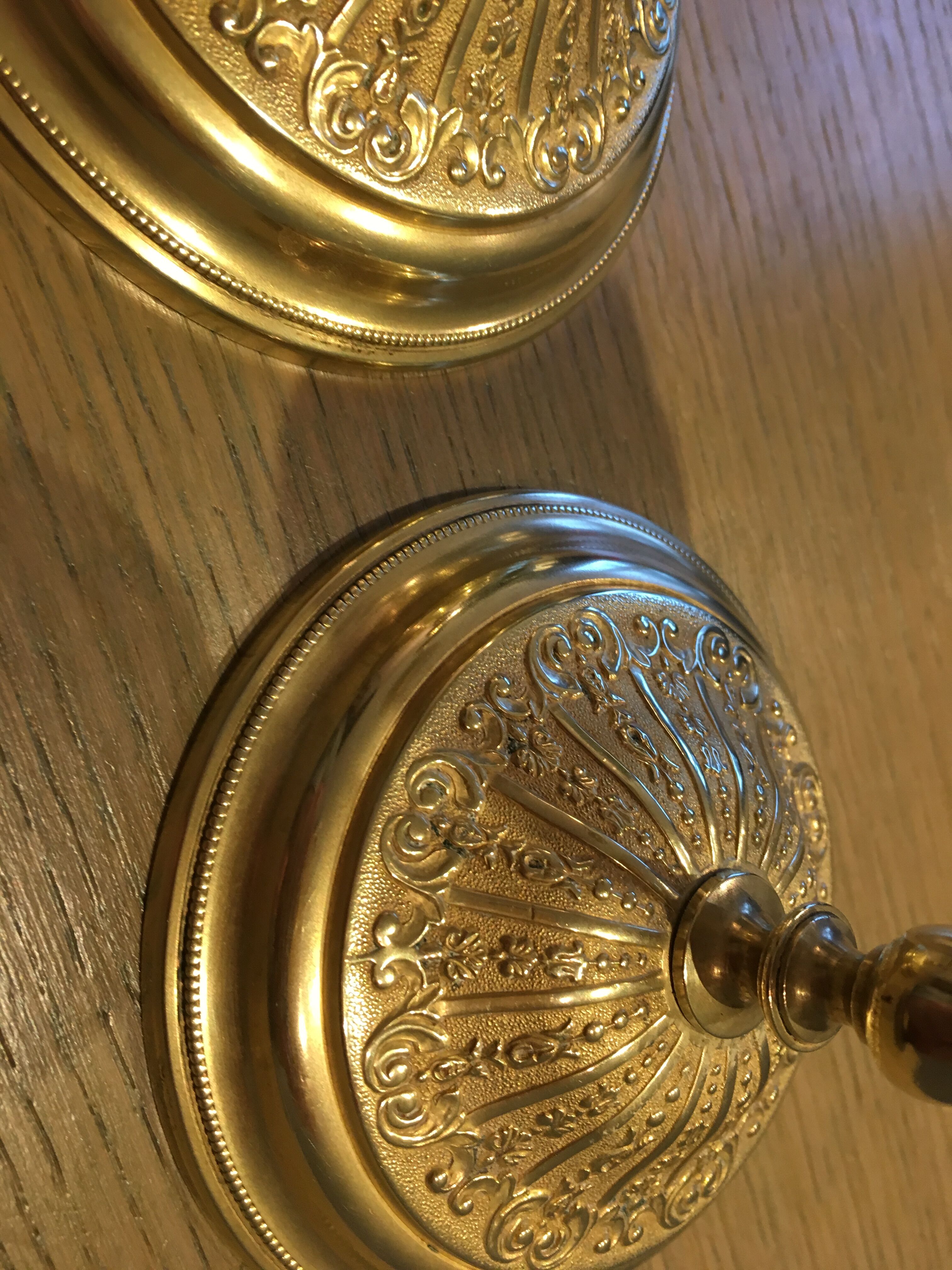 Ancient brass candlesticks