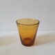 Set of 5 amber water glasses