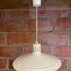 Antique Kitchen Pendant Light White Lacquered Metal 70s Vintage