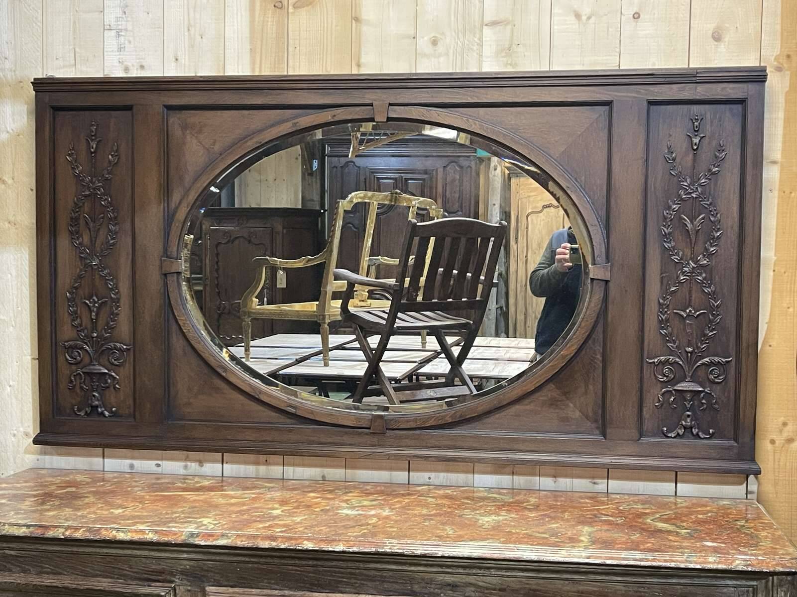 Oak mirror from the early 20th century.