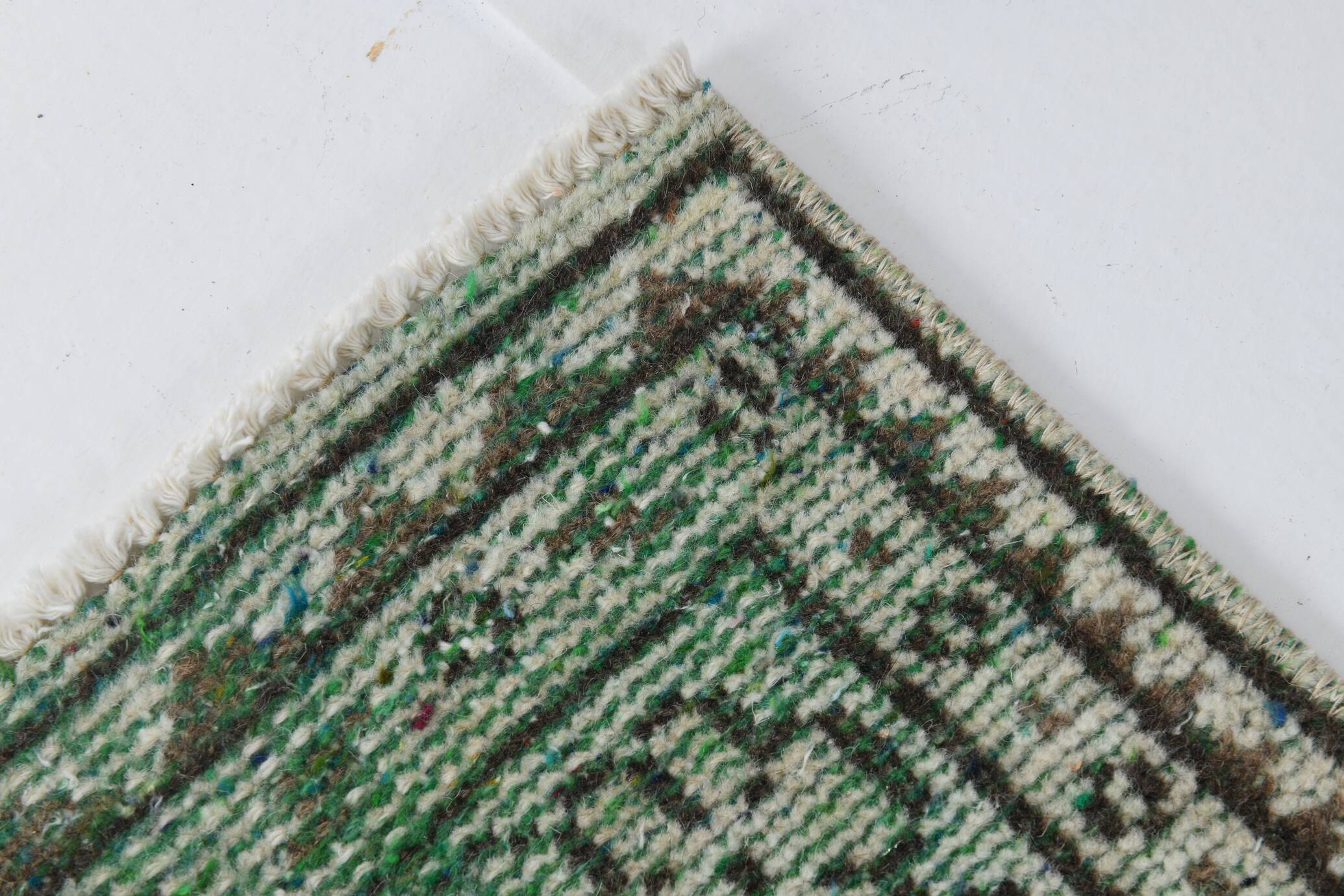 4x9 Rug For Living Room Green Oriental Turkish Vintage Rug, 135x270Cm