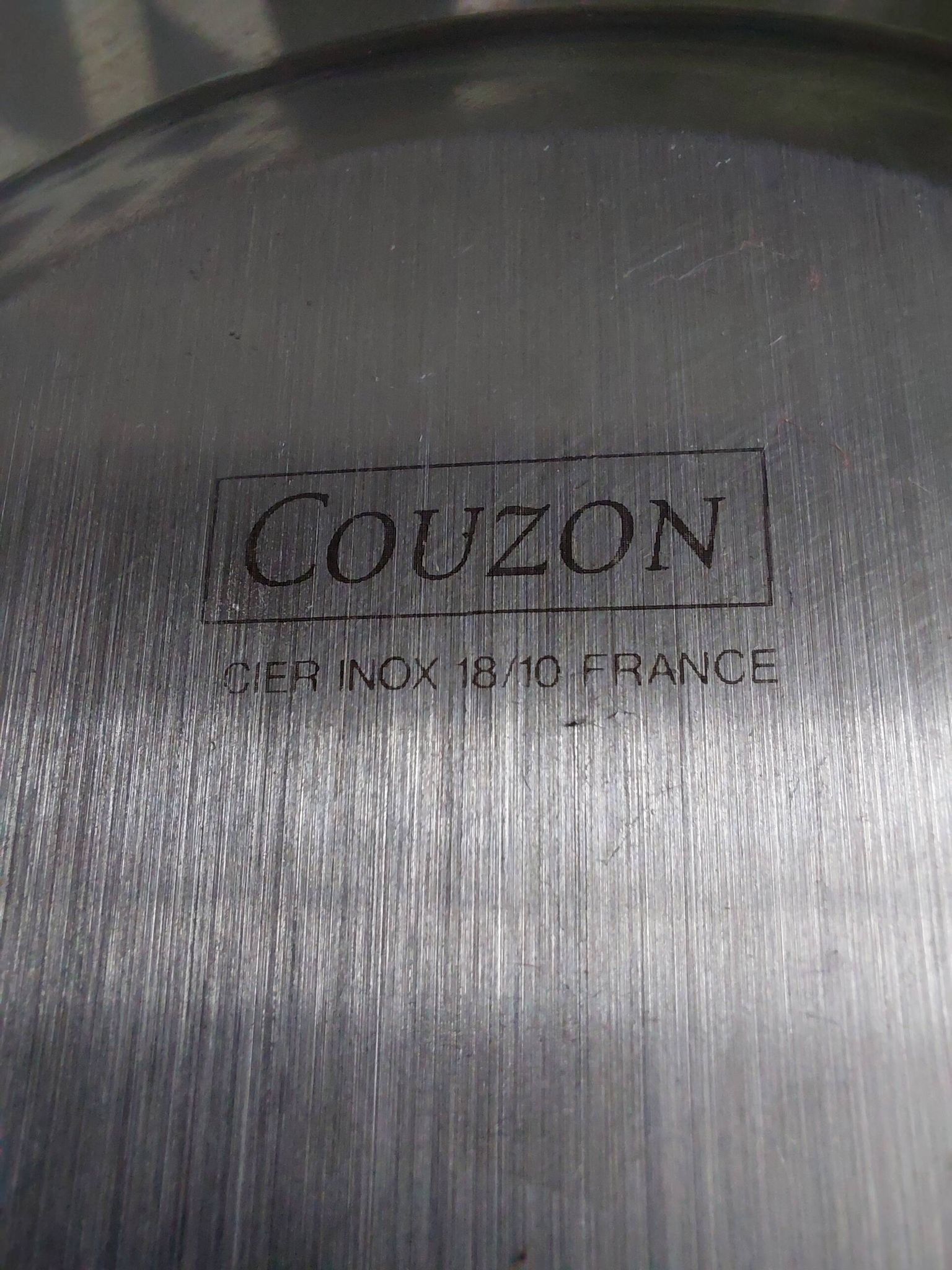 Large oval stainless steel dish Jean Couzon