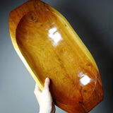 Large, deep wooden bowl, vintage Moroccan.