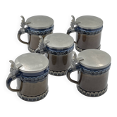 Lot de 5 chopes en céramique Rosenthal