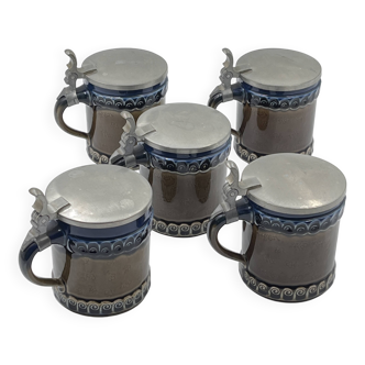 Set of 5 Rosenthal ceramic mugs