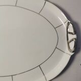 Grand plat de service art déco en porcelaine tchécoslovaquie