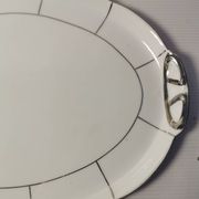 Large art deco serving dish in Czechoslovakian porcelain