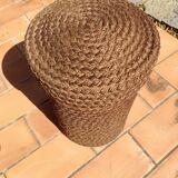 Vintage rope cylindrical basket
