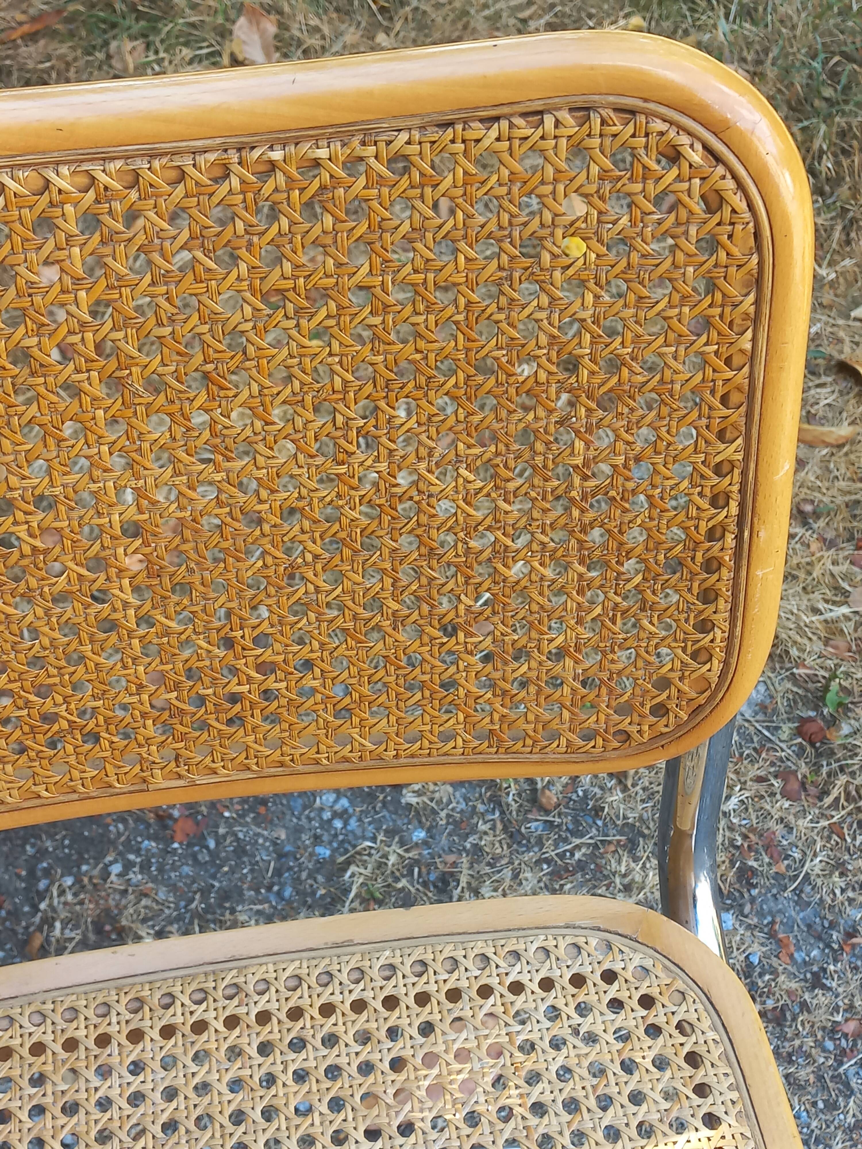 Set of 3 Cesca B32 chairs by Marcel Breuer