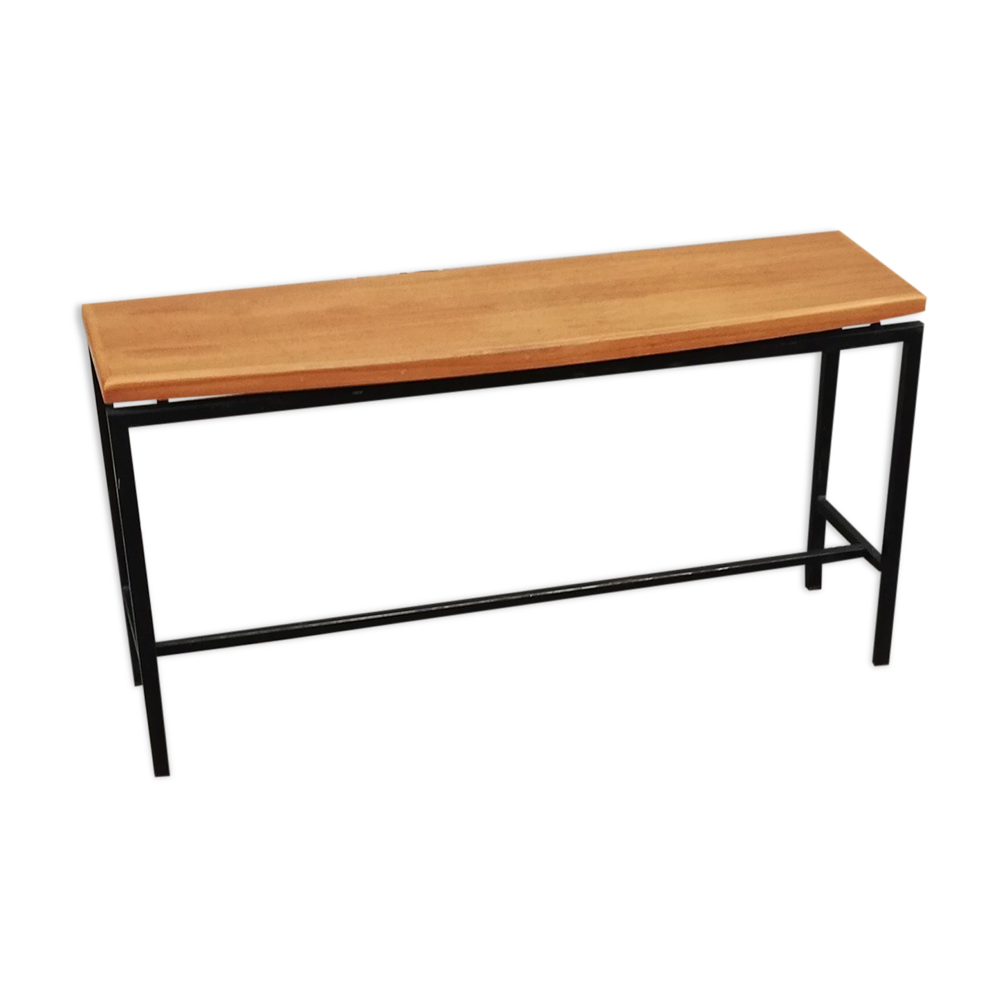 Vintage metal and wood console