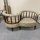 Napoleon III style conversation or confidant bench