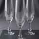 Set of 5 champagne flutes, Lembeg Crystal, 1960