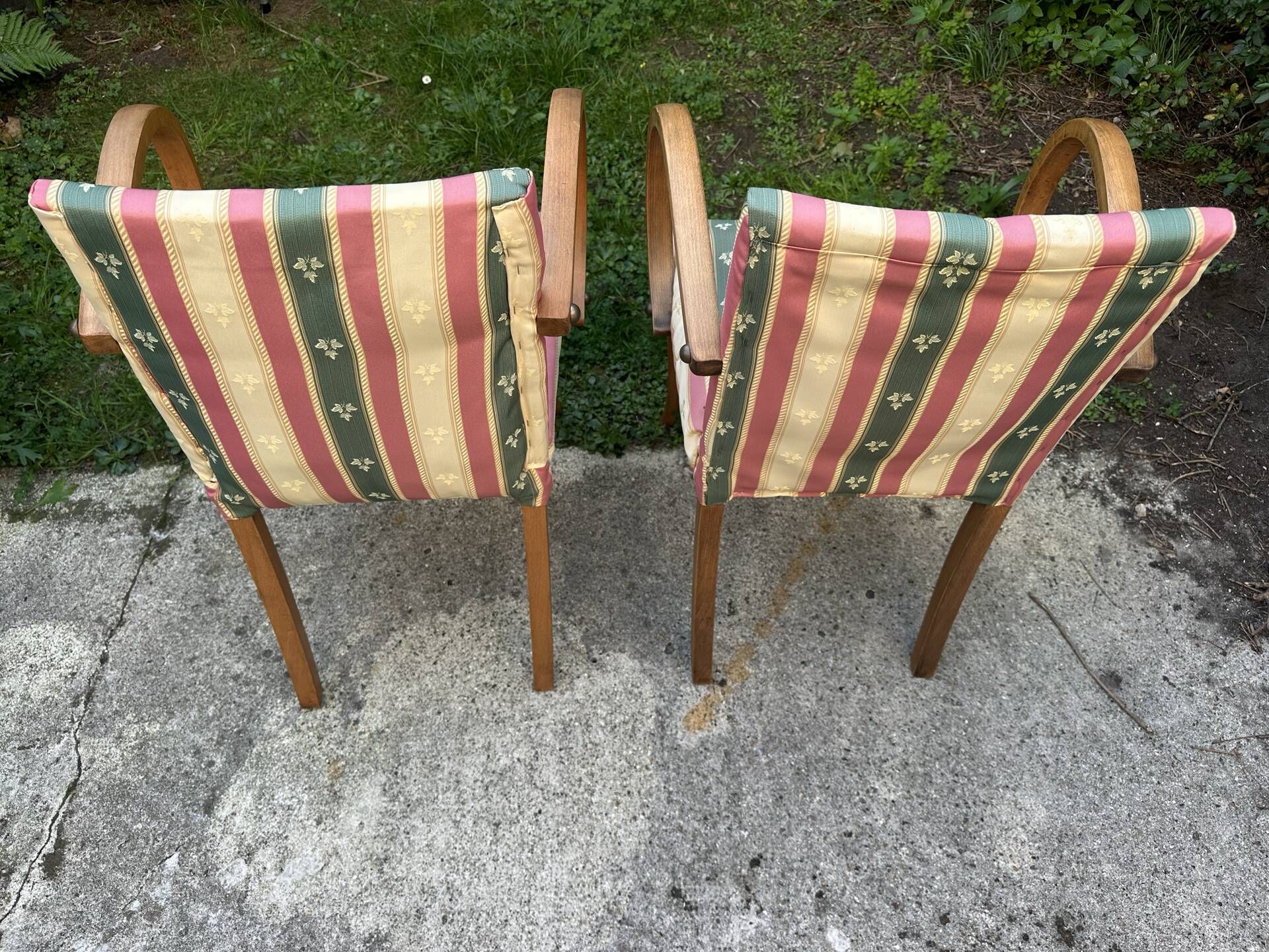 Pair of bridge armchairs from the 1950s – Bent wood