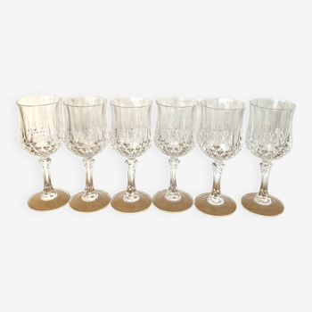 Wine glasses - Cristal d'Arques - Longchamp model - Perfect condition - vintage