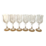 Wine glasses - Cristal d'Arques - Longchamp model - Perfect condition - vintage