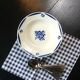 6 hollow plates blue flower pattern - badonviller