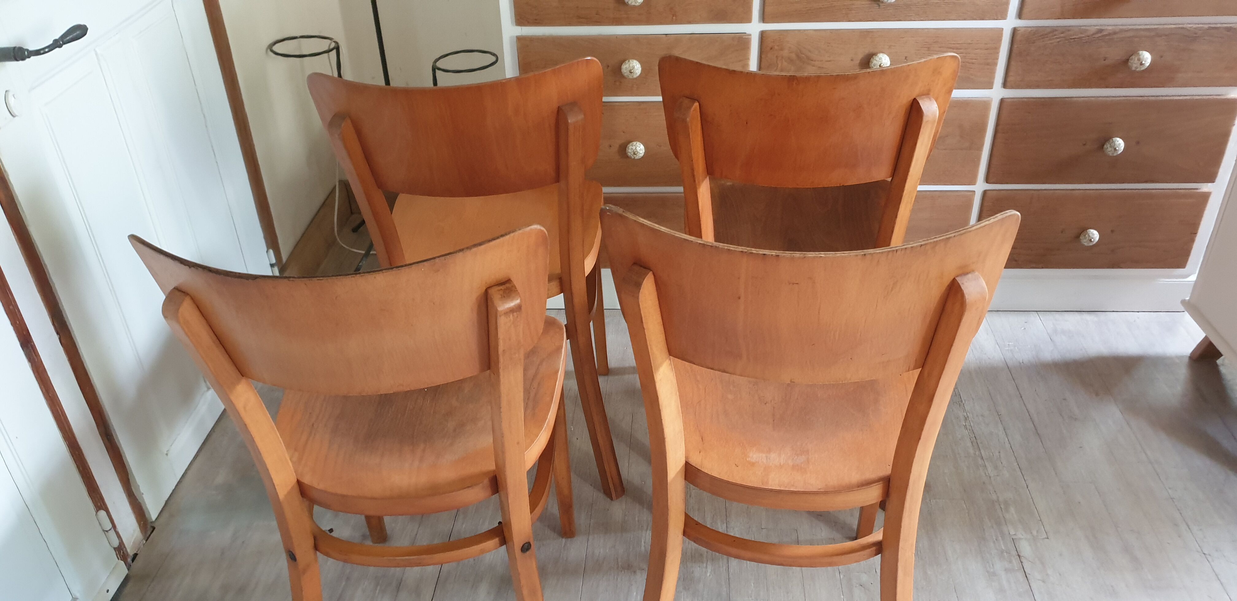 Four Thonet bistro chairs