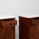 Pair Louis XV nightstands with Carrara marble top, France ca. 1890