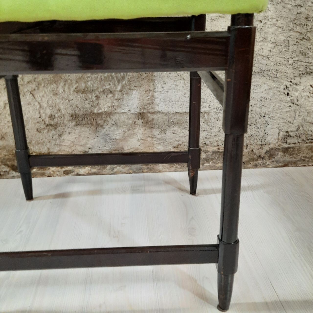 Six 50's chairs - varnished wood