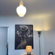 Vintage 1950s French water drop opaline pendant light