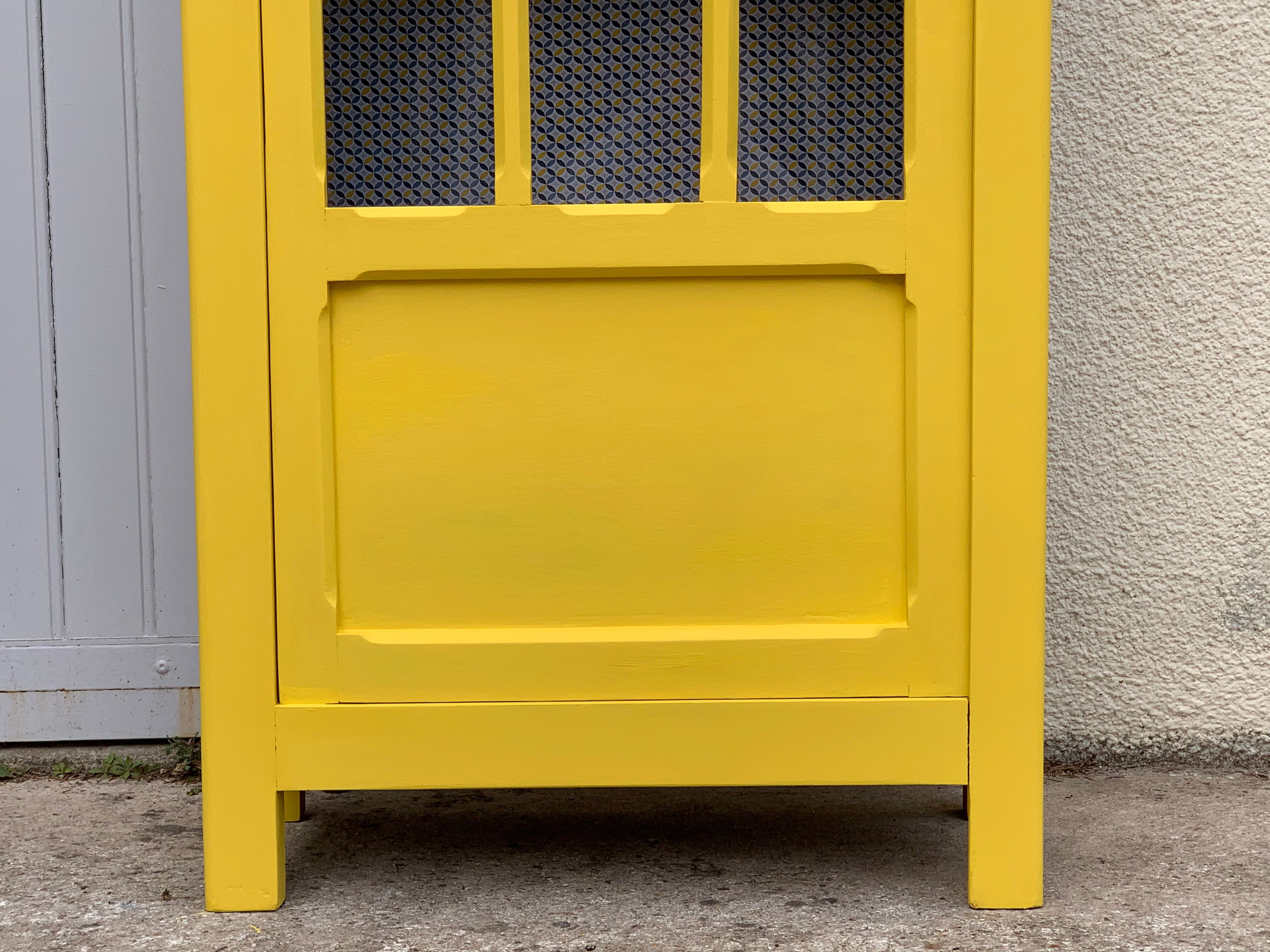 Glass-glazed Parisian wardrobe 1950
