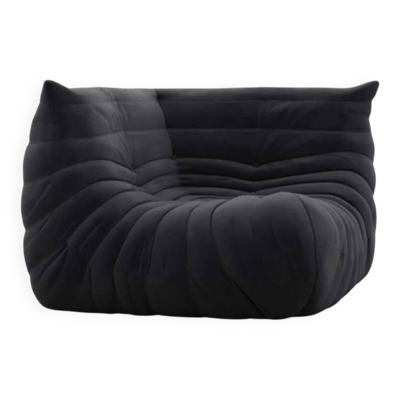 Chauffeuse togo ligne roset (2 modules dispos) – cuir diva noir – état neuf
