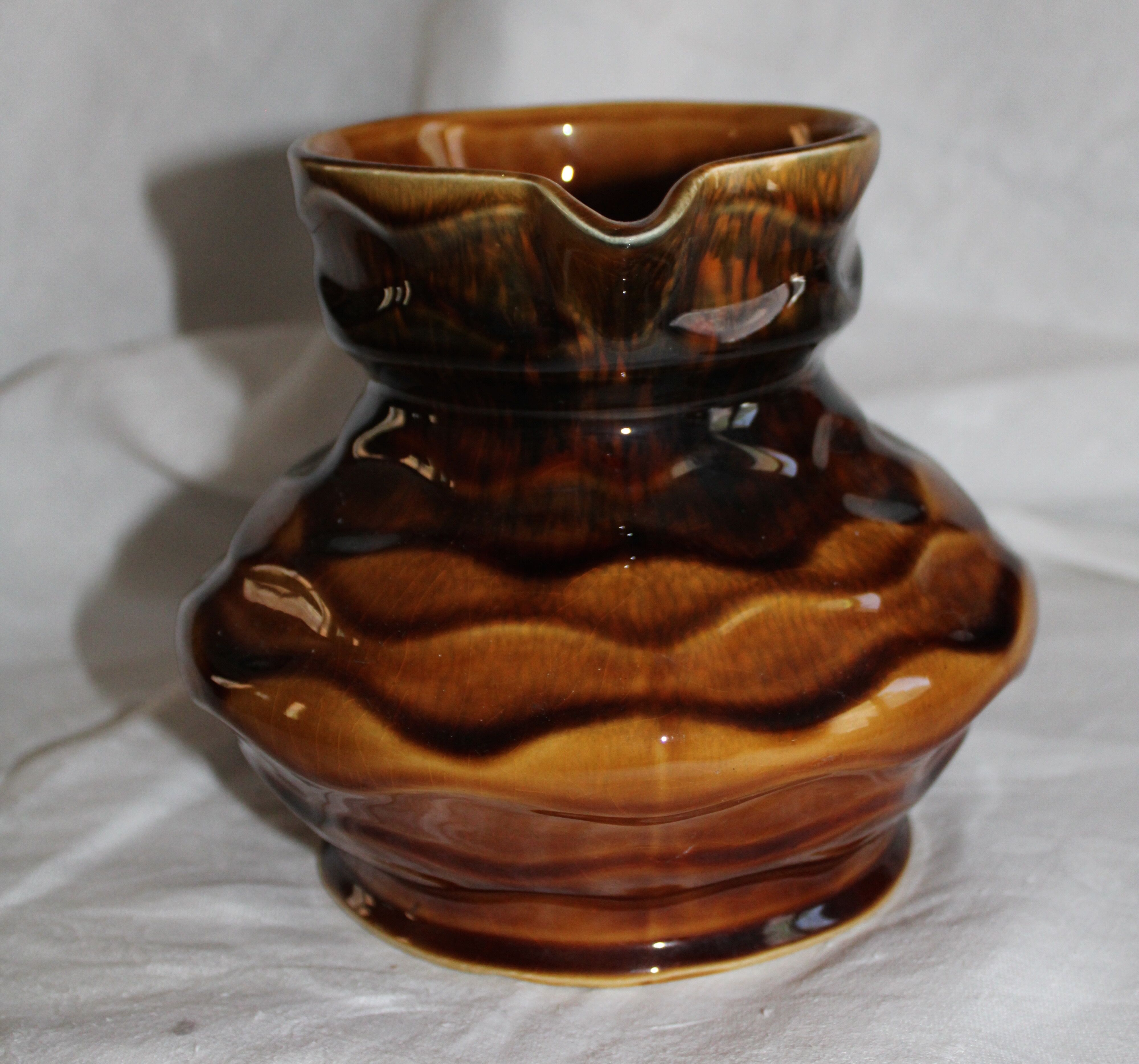 Sarreguemines pitcher in barbotine