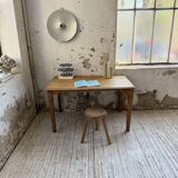 Oak desk with spindle legs, 1950s