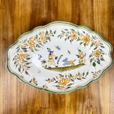 Plat art déco vert et blanc