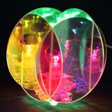 Angelo Mellia, Nova Model, Modern Lucite Table Lamp, Iridescence Colors, France