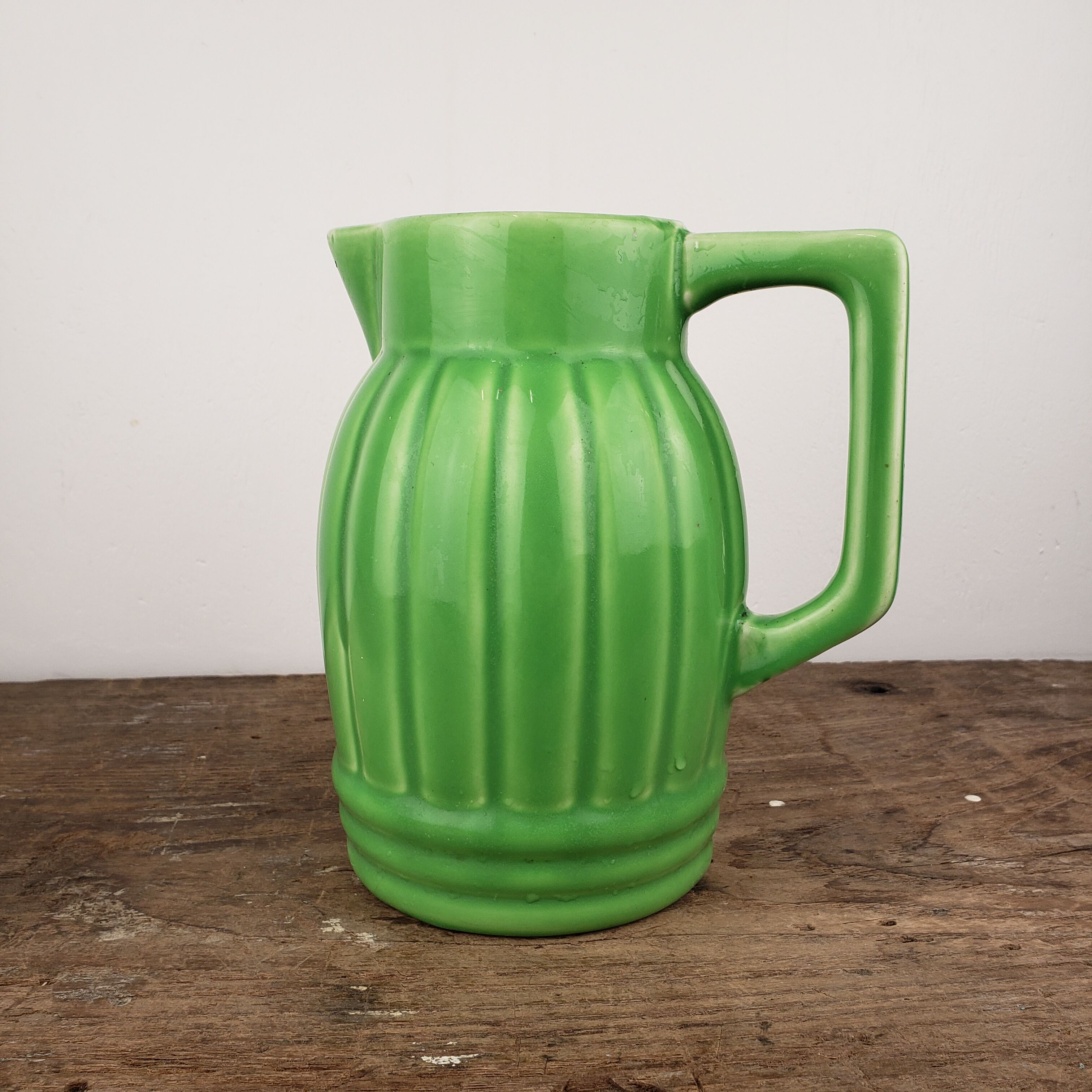 Old green pitcher