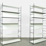 Industrial metal roomdivider / bookcases / bookshelves, 1960s Netherlands