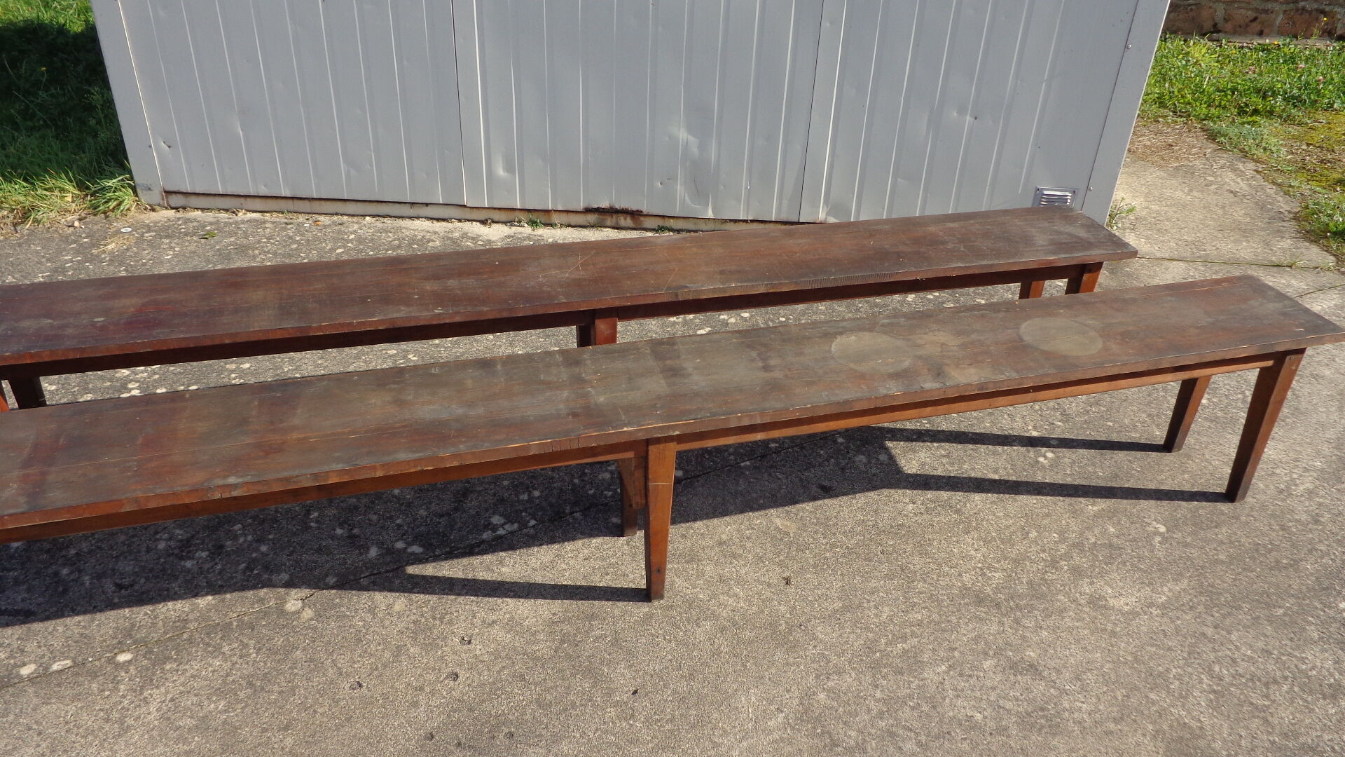 Set de 2 bancs de ferme