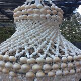 Beautiful bohemian chandelier in seashells