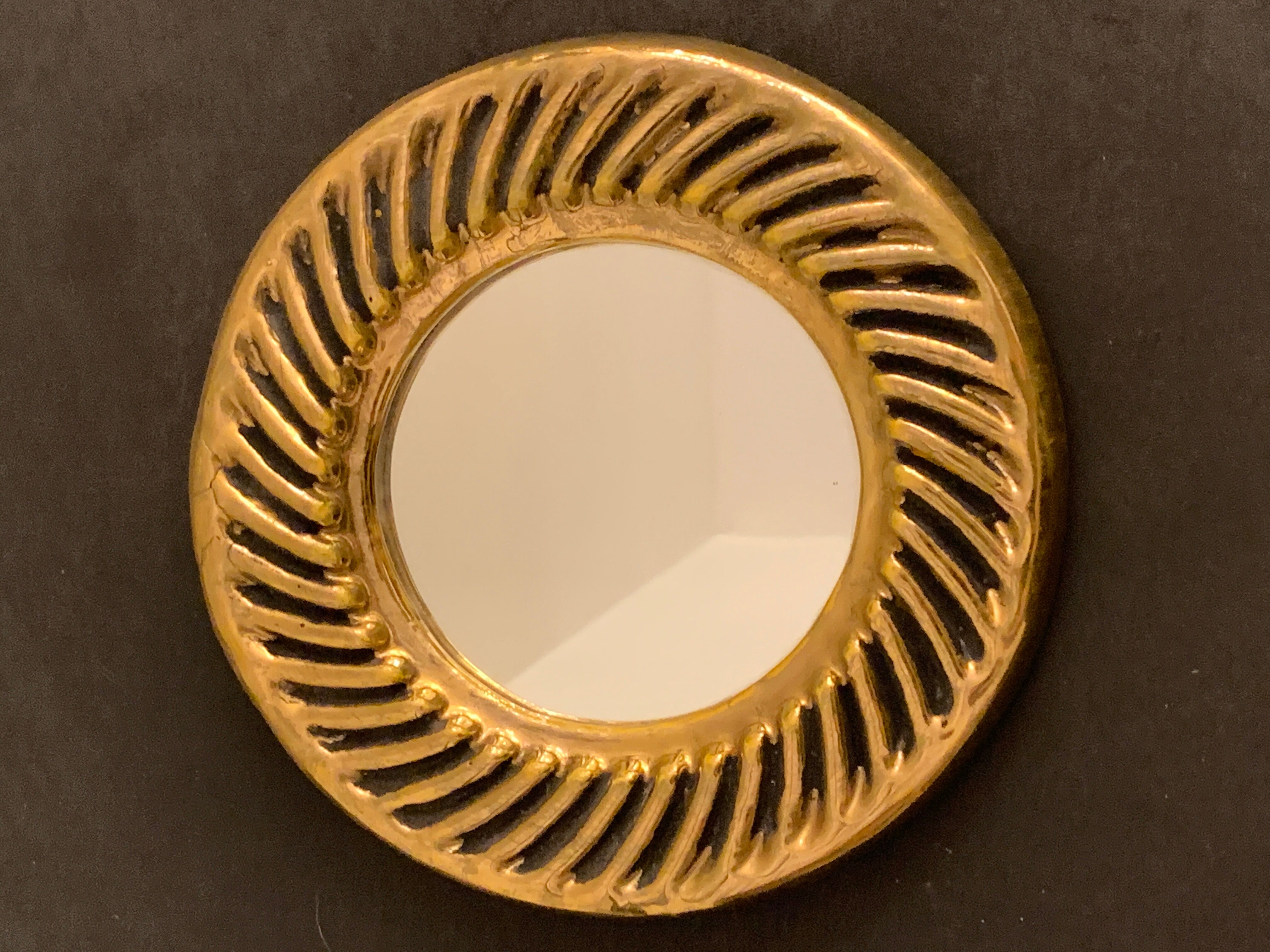 Miroir en céramique années 50/70
