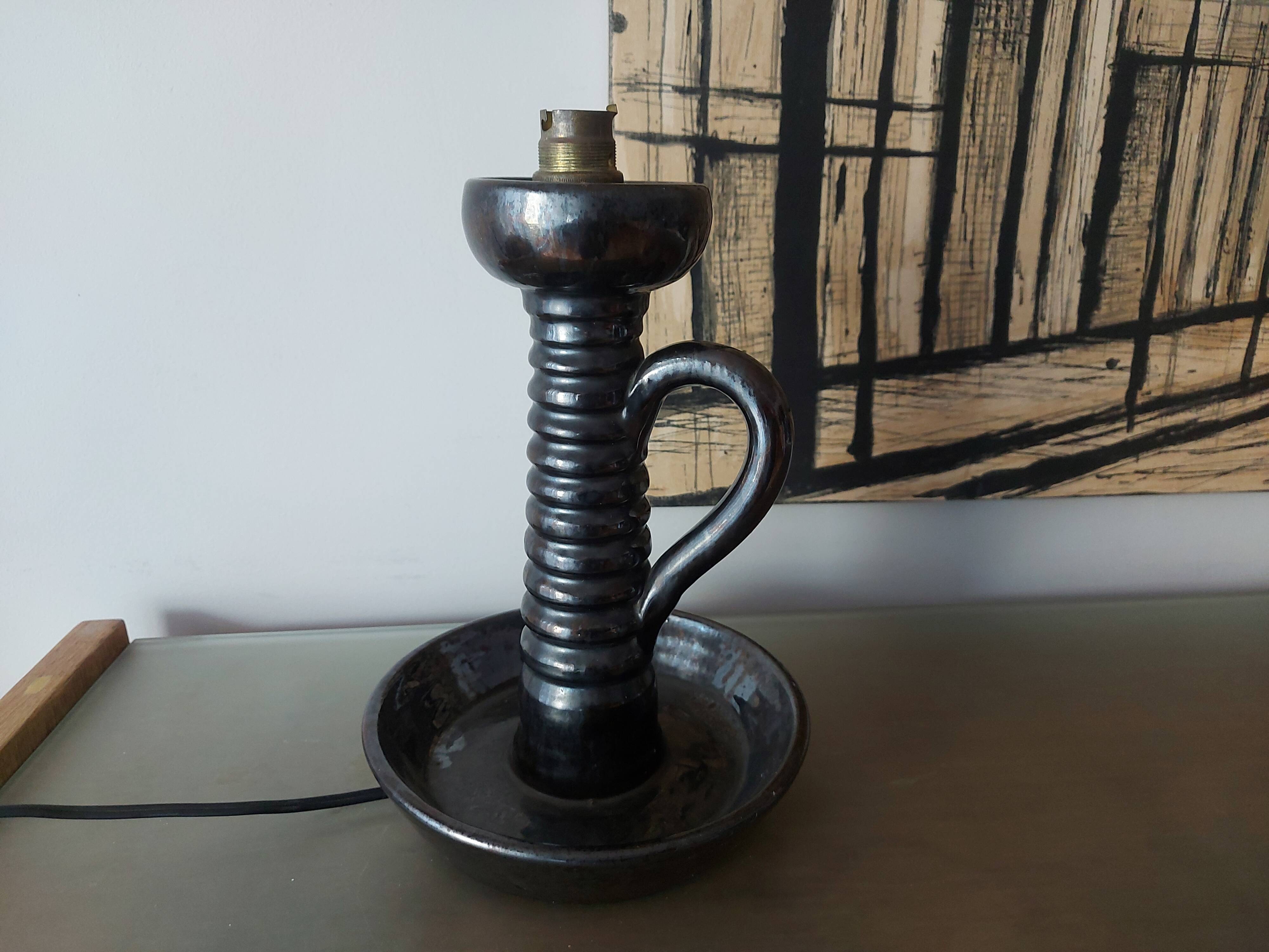 Ceramic lamp years 50's Vallauris