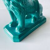 Ceramic lion sculpture