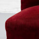 Fauteuil crapaud en velours côtelé rouge des années 1960
