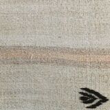 Beige & Black Striped Vintage Kilim Rug, 170x256 Cm